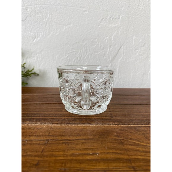 Set of Six Smith Glass Daisy and Button Clear Punch Cups - Picture 5 of 7